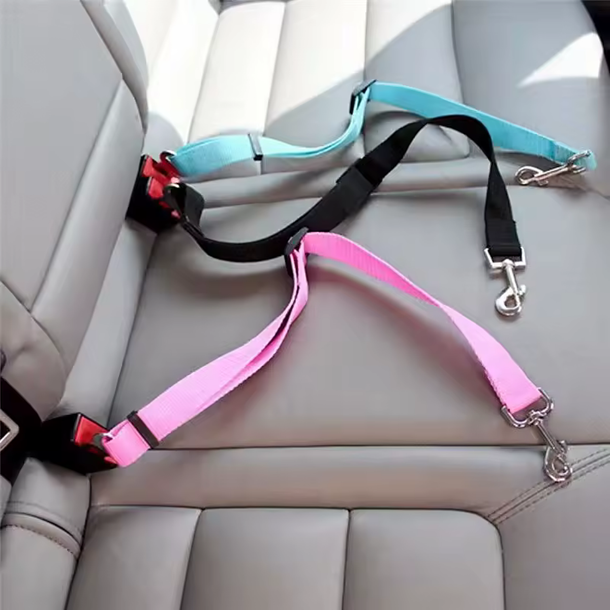 Dog leash for car seat